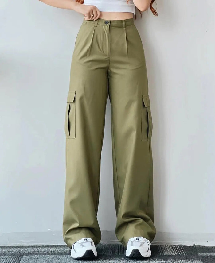 Pantalon cargo taille haute - Pantalon fonctionnel tendance pour femmes pour le style et le confort