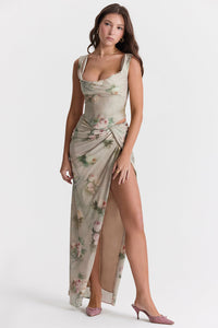 Robe longue florale élégante - Tenue de soirée chic pour femmes