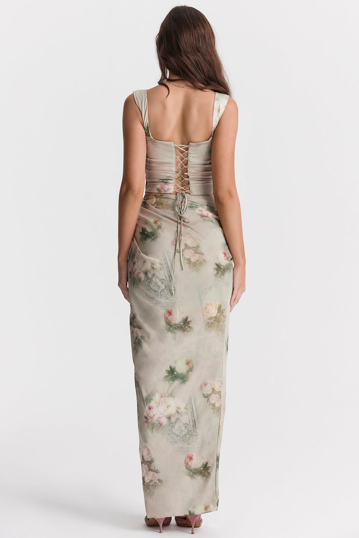 Robe longue florale élégante - Tenue de soirée chic pour femmes