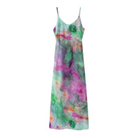 Robe longue élégante et colorée avec écharpe amovible - Romy
