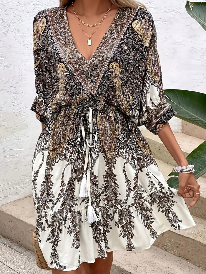 Robe élégante à manches courtes pour le printemps et l'été - Sanny