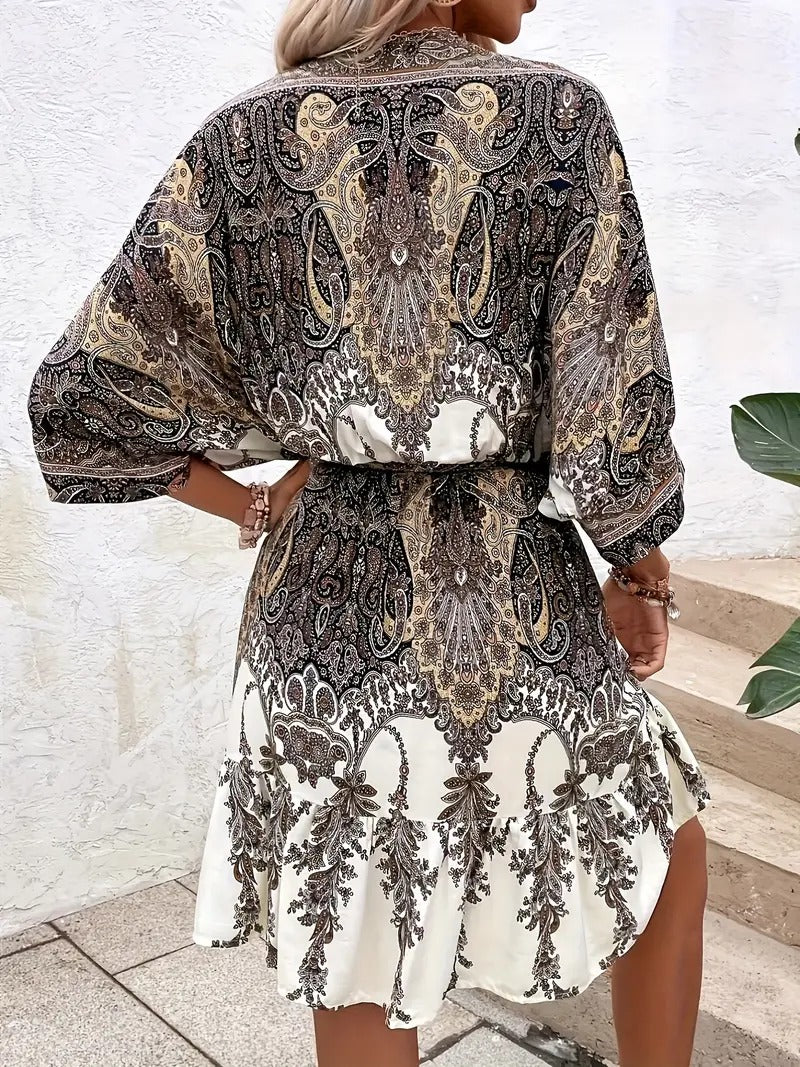 Robe élégante à manches courtes pour le printemps et l'été - Sanny