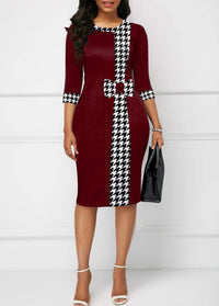 Chandail chic pour femmes, avec une jambe chaude et confortable et des manches 3/4 en forme de puzzle