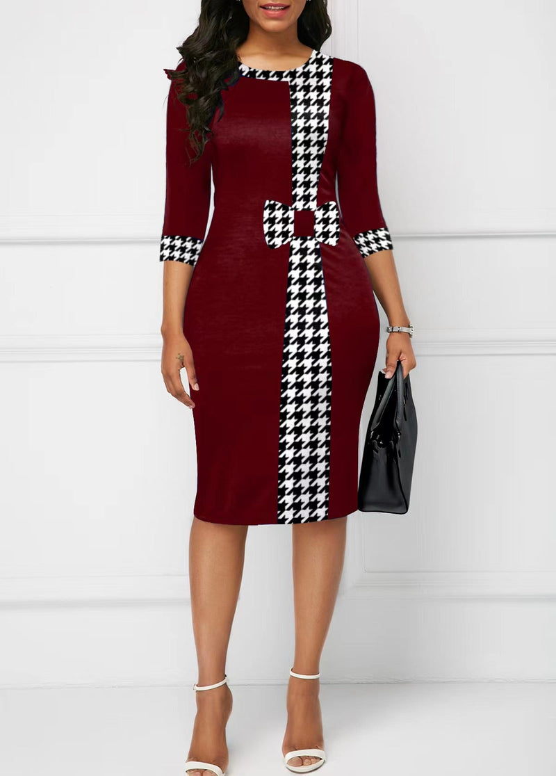 Chandail chic pour femmes, avec une jambe chaude et confortable et des manches 3/4 en forme de puzzle