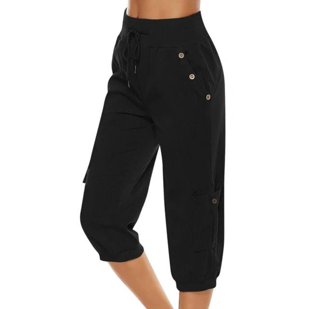 Pantalon court pour femme - Pantalon décontracté élégant et confortable pour un look tendance