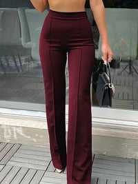 Pantalon extensible à taille haute pour femmes, élégant et ajusté pour une coupe parfaite