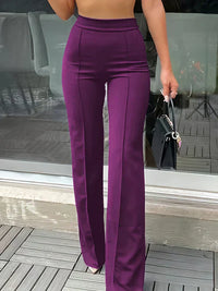 Pantalon extensible à taille haute pour femmes, élégant et ajusté pour une coupe parfaite