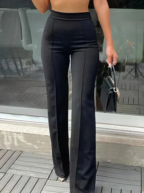 Pantalon extensible à taille haute pour femmes, élégant et ajusté pour une coupe parfaite
