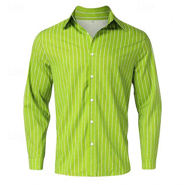 Camisoles Casual de l'homme à Maniche Lunghe con Bottoni Elegante e Comoda