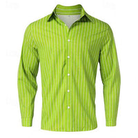 Camisoles Casual de l'homme à Maniche Lunghe con Bottoni Elegante e Comoda