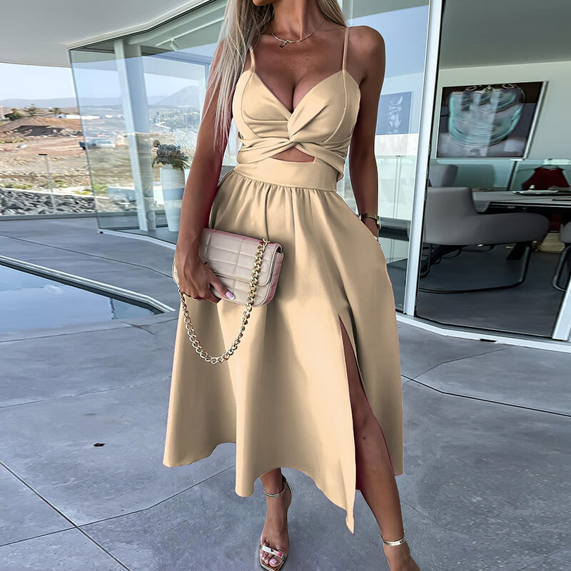Chic Elegant Midi Kleid | Hochwertiges Material Für Formelle Anlässe Damenmode
