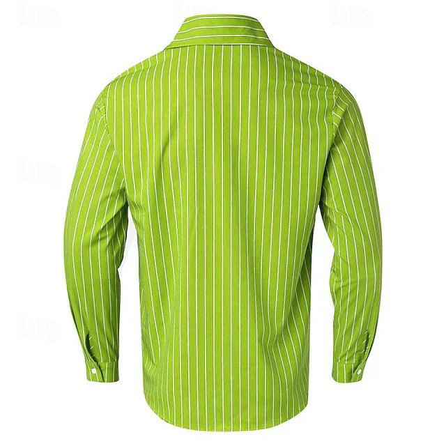 Camisoles Casual de l'homme à Maniche Lunghe con Bottoni Elegante e Comoda