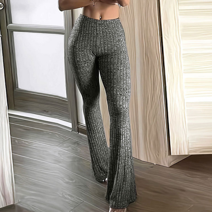Leggings gris tendance à taille haute pour femmes pour un look élégant