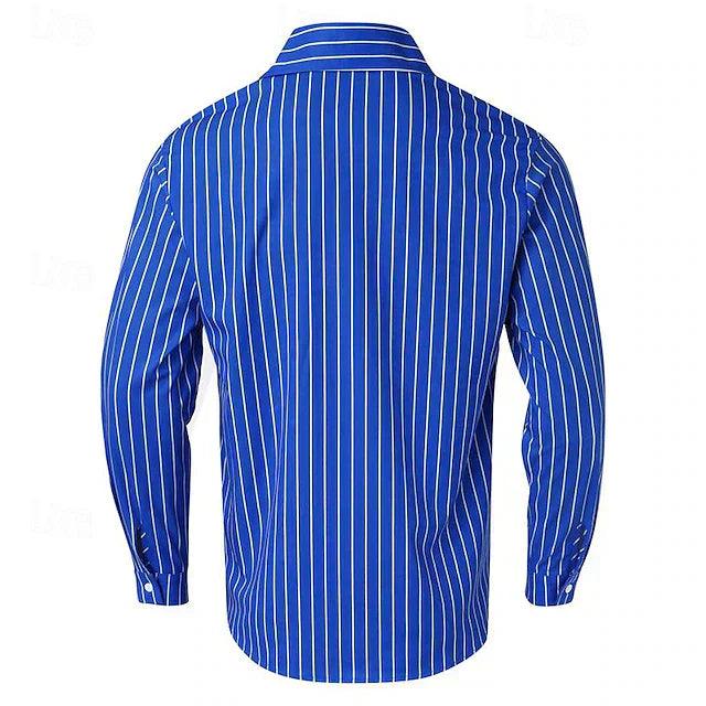Camisoles Casual de l'homme à Maniche Lunghe con Bottoni Elegante e Comoda